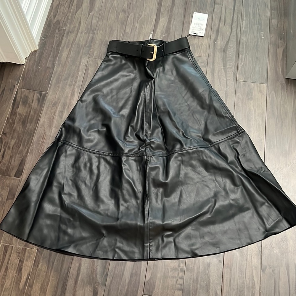Zara faux leather skirt
